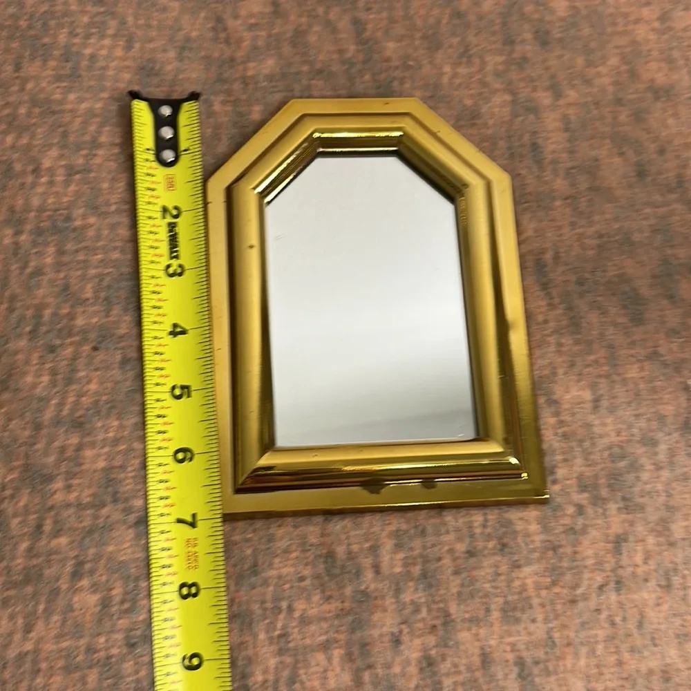Two mini Vintage gold framed mirrors